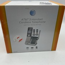 AT T CL81301 DECT 6.0 Cordless Phone Silver/Grey 3 Handsets Caller ID -BRAND NEW