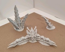 Alien Spire and Walls - Tyranid Structures And Cover Sci-Fi Terrain (3D Printed)