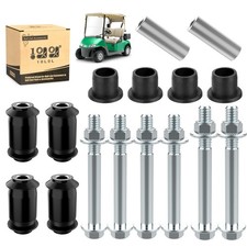 10L0L Golf Cart A Arm Bushing Sleeve Kit for EZGO RXV Gas  Black/ Silver