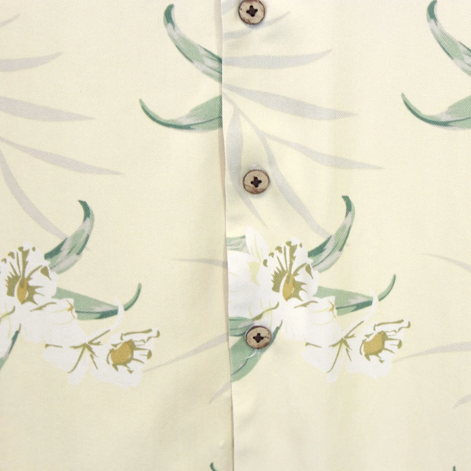 Wear Me Out Plus 100% Silk Hawaiian Floral Print Pocket Men's Shirt 2XL - Image 4 of 4