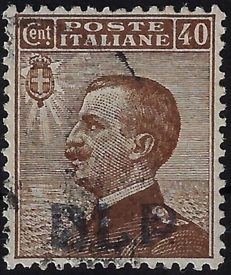 1921 Kingdom B.L.P. BLP Overprint First I Type 40 c. 4B sopr vinacea used