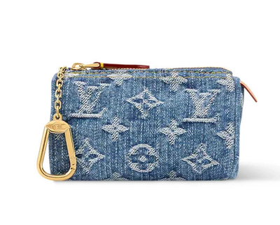 NEW Louis Vuitton Monogram Trousse Speedy Blue M27604 Women
