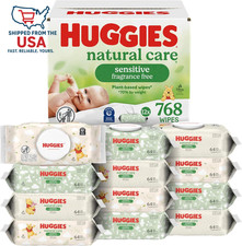 Natural Care Sensitive Baby Wipes, Unscented, Hypoallergenic, 99 Purified Water