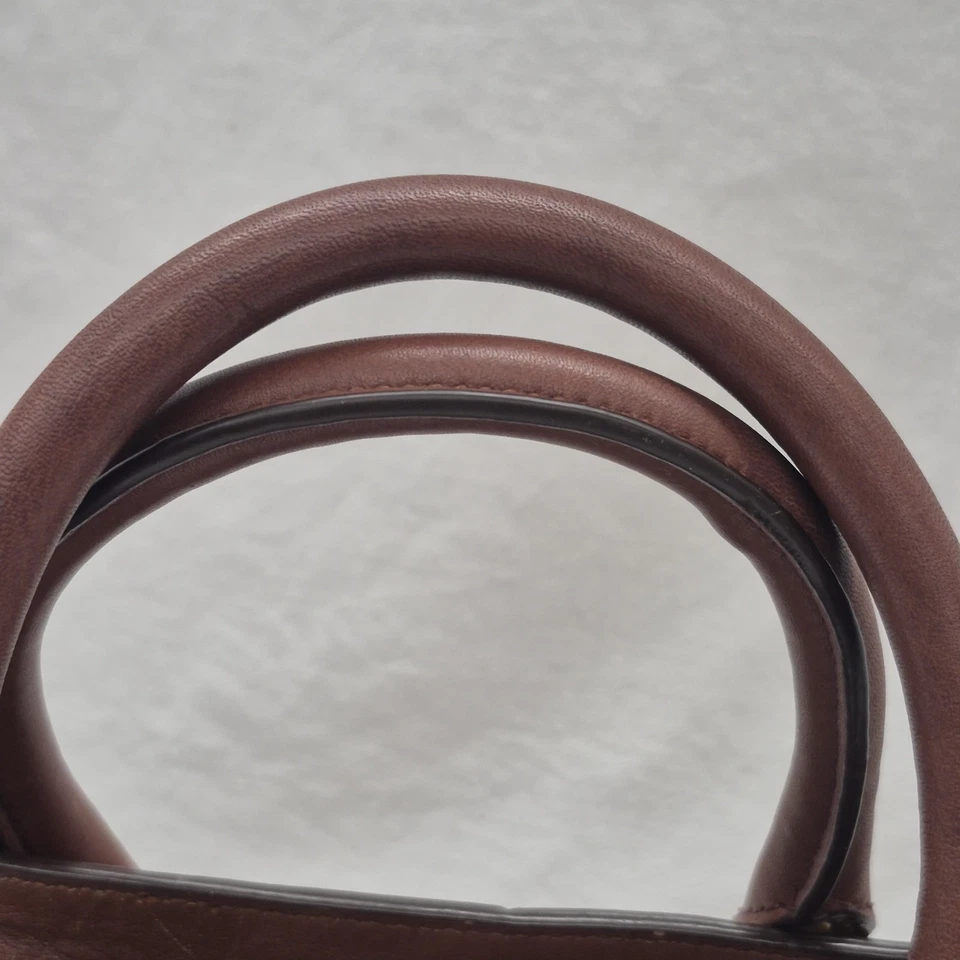 ТРЕНЕР мини желтовато-коричневый наследие коричневый кожаный через плечо сумка сумочка - Изображение 4 из 4