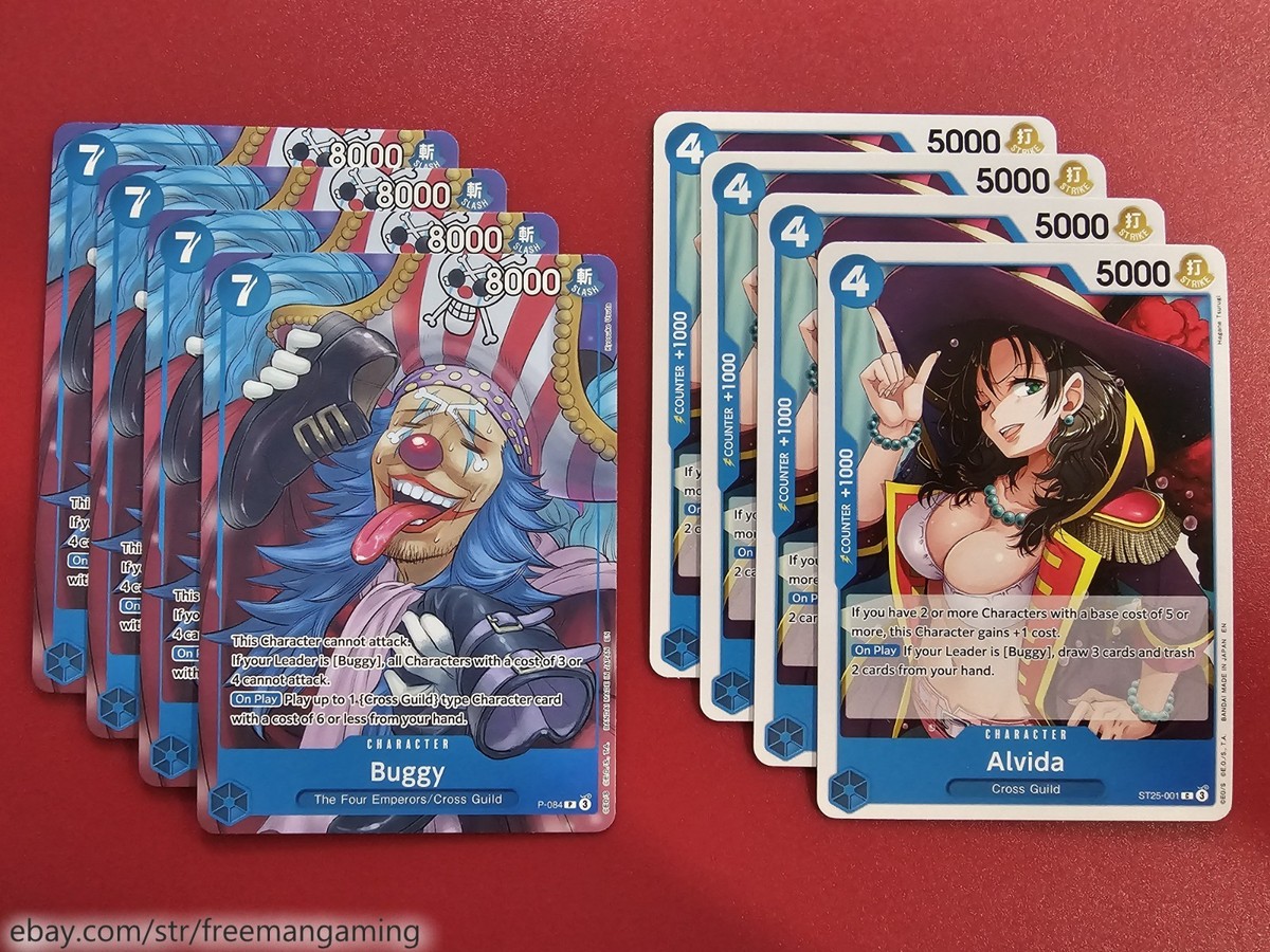 One Piece TCG Buggy Deck 61 Cards OP09-048 046 Mihawk Crocodile