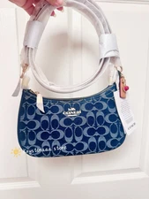 NWT Coach Teri Shoulder Bag In Signature Denim CAF82
