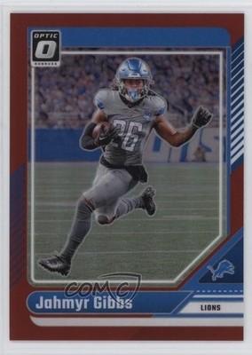 2024 Panini Donruss Optic Red Prizm 48/125 Jahmyr Gibbs #64 0oa7