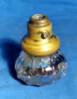 Vintage 12 Point Victorian Era Glass Door Knob - Single Knob/Damaged Brass/Split — photo 3