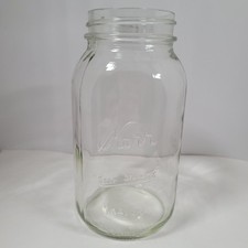 VTG  Kerr "Self Sealing" Quart mason jar.  Embossed On Front : Trade Mark Reg