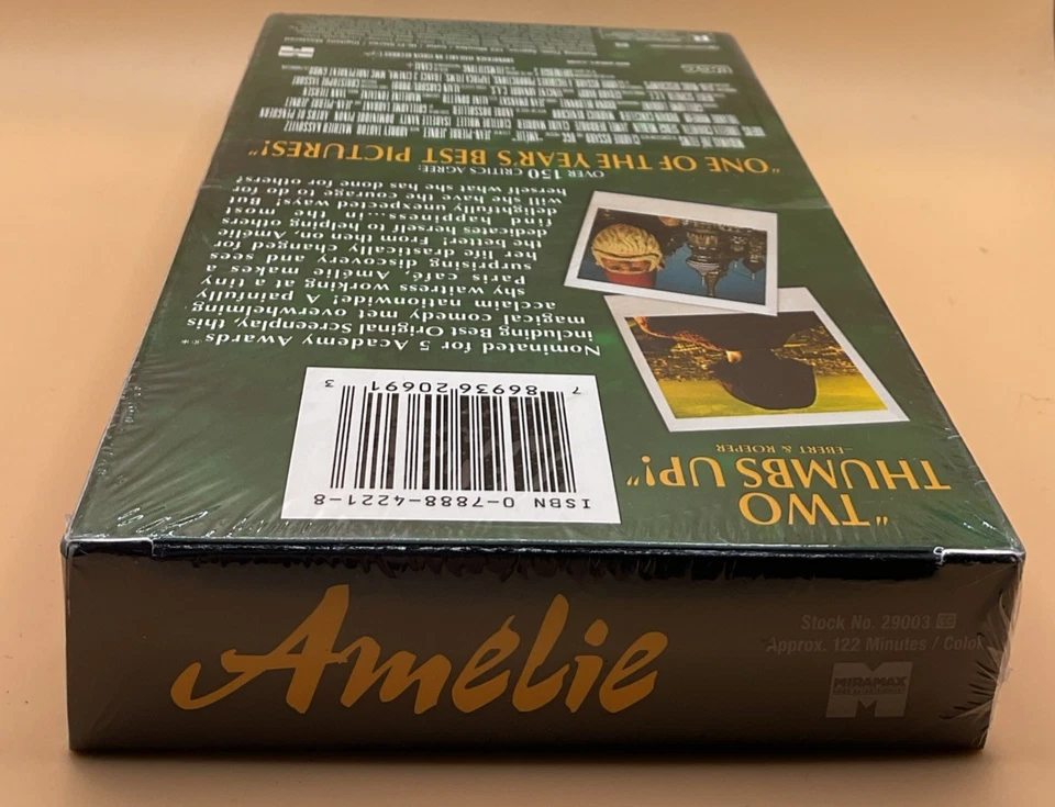 Amelie VHS 2001 French w/ English subtitles **SEALED NEW w/ Watermark** - Image 4 of 4