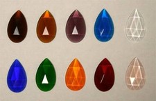 24x40mm German Teardrop Jewel - LIGHT ROSE PINK