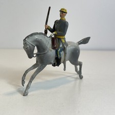 BRITAINS LTD Confederate Cavalry Metal Toy Soldier Civil War England Gray Horse