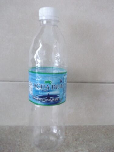 AQUA DEW WATER from TONGA Island empty plastic bottle 600ml with cap