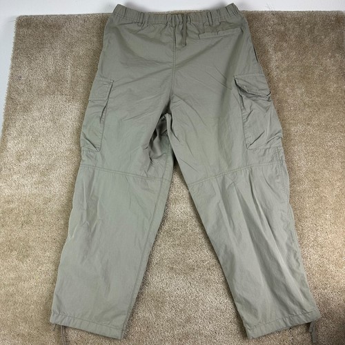 Uniqlo mens Wide Leg Cargo Pants Adult XL Beige Parachute Mens - Picture 7 of 14