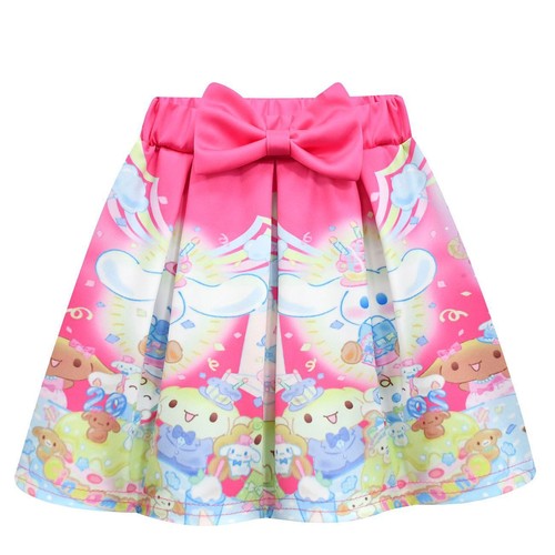 Cinnamon Dog 3-10 Year Old Girl Skirt Three Piece Set T-shirt+Skirt+Bag - Picture 33 of 36