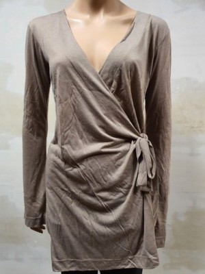 Cardigan beige M Damen flip*flop Cardigan in Wickeloptik taupe Gr. M 7.3417