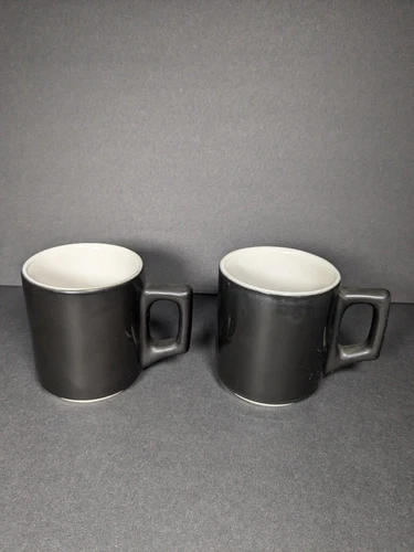 Vintage Buffalo China Coffee Mug Black Diner Mug Allegheny China - Very Nice