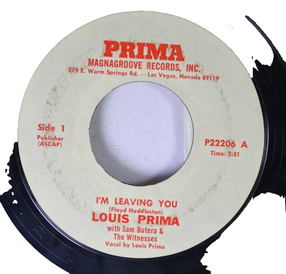 Louis Prima Pop discos de vinilo de velocidad de 45 RPM