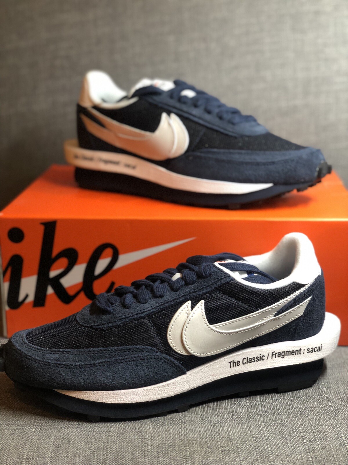 SACAI X NIKE Taglia UK 7.5 Nike LDV Waffle x Fragment Design x sacai Blue Void