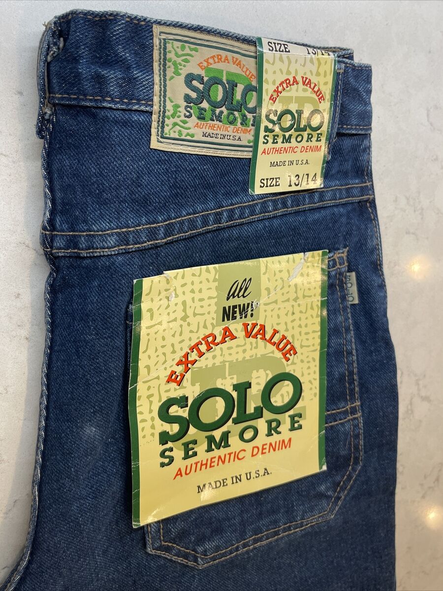 Vintage 90s Solo Semore Jr Denim Jeans 13/14 Baggy Vintage 90s Solo Semore Jr Denim Jeans 13/14 Baggy