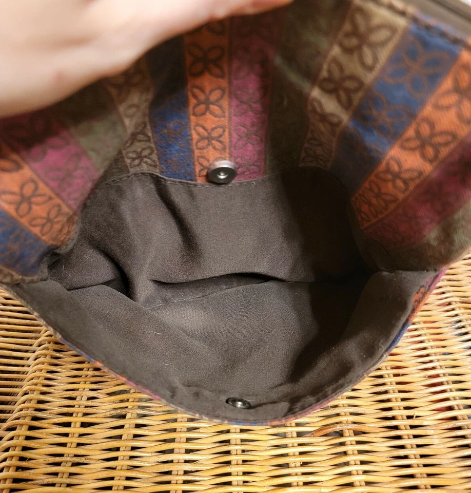 Reliquia Multi Rayas Lona Bolso de Hombro Cartera Bolso  Foto 4 de 4