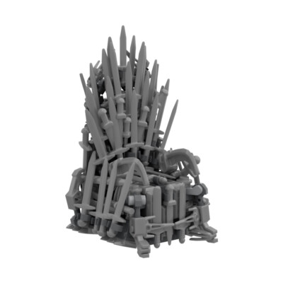 226 Pieces MOC Building Bricks From Sci-Fi TV Show Throne Iron Throne Model