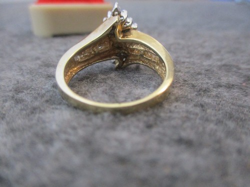VINTAGE ESTATE 10K YELLOW GOLD DIAMOND CLUSTER RING 1ct-1TW by M -7.03g -Sz 8.25 - Picture 5 of 22