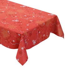 KEVKUS Tela Cerata Tovaglia K00810 Natale Stelle Angolare Rotondo Ovale