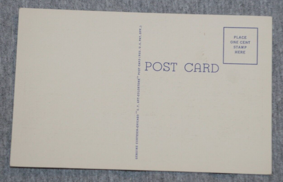 Vintage Linen Postcard Village Waiting Room Greenfield Village