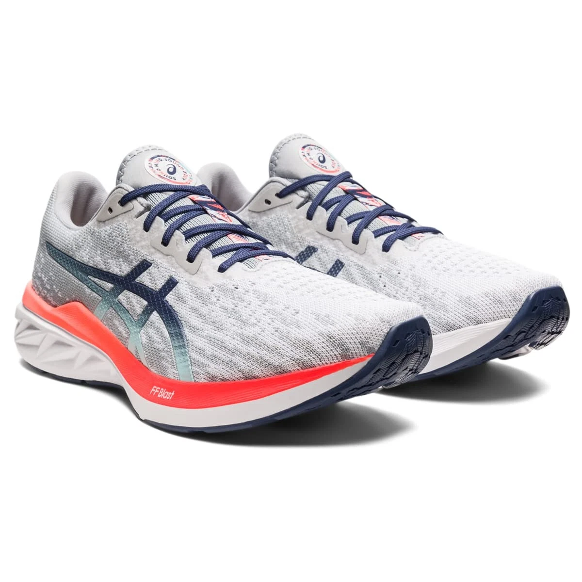 Asics Dynablast 2 Scarpe Uomo Grigio Blu Sneakers Basse Corsa Atletica 12 5
