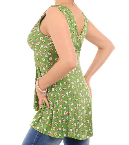 Nuevo Estampado de Margaritas Cuello En V Vaporoso Top - Imagen 9 de 10