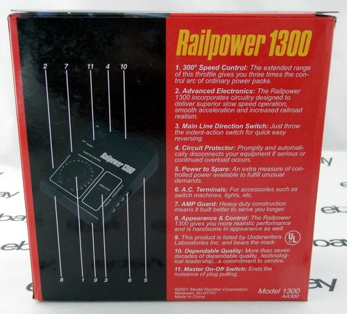 HO/N Scale Railpower 1300 Model Train Power Pack (7VA Total Output) - MRC #AA300 - Picture 3 of 3