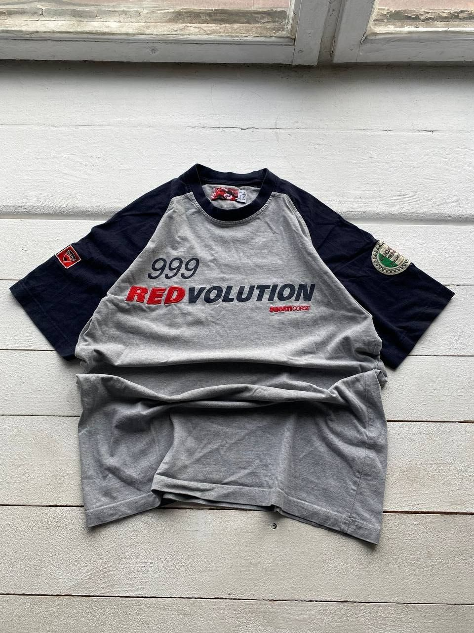 T shirt uomo Fila Ducati REDVolution Racing Italy logo grigio anni 90 RARA media 999