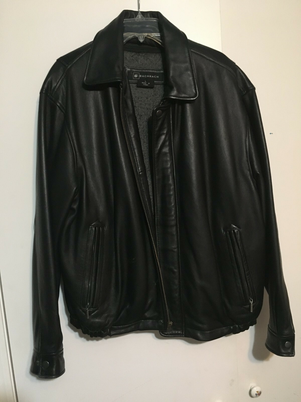 Bachrach Soft Leather Jacket Mens Black 