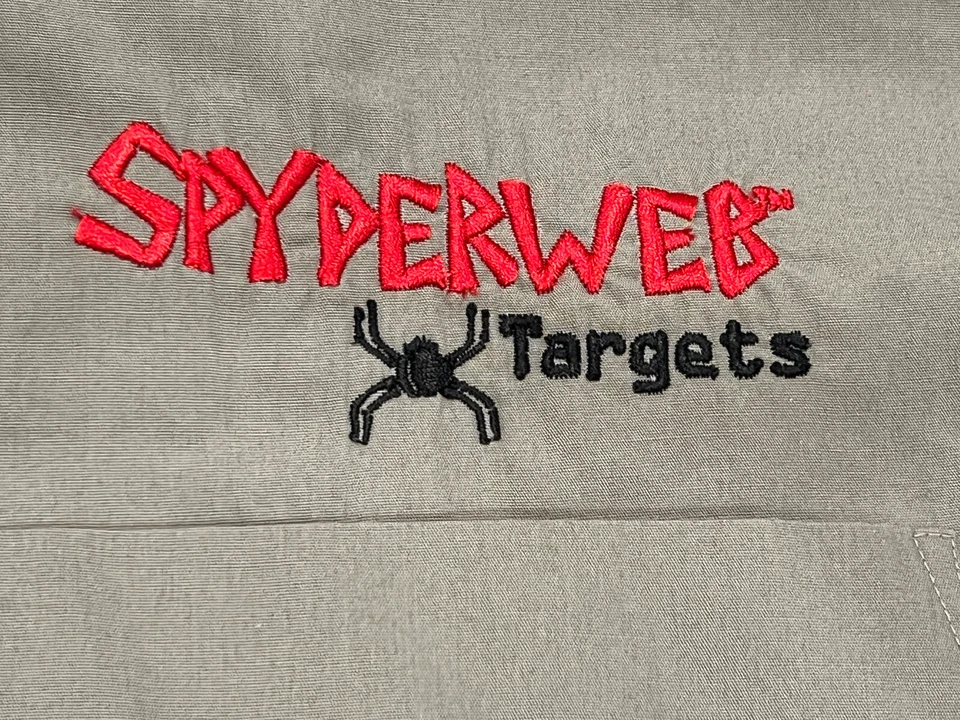 Camisa de Trabajo Spyder Web Targets Enro Ultra Popelina Tostada 18 1/2 35-36 Alto Usada en Excelente Condición Foto 4 de 4