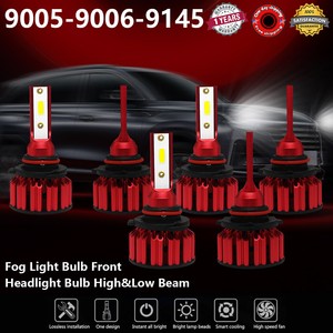 Fog Light Headlight Bulb High&Low Beam 6pcs Fits 2007 GMC Sierra 2500