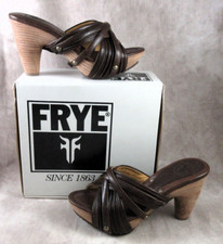 Leather Sandals Brand New in Box FRYE Brown Size 7 REESE MULTI SLIDE