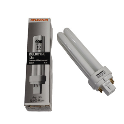 Brand New Sylvania 20671 Dulux D/E 13W Light Bulb CF13DD/E/835 G24q-1 EOL