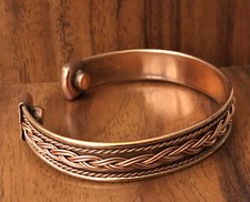 Pure Copper Bracelet Magnetic Healing Ancient Therapy Arthritis Pain Relief Cuff