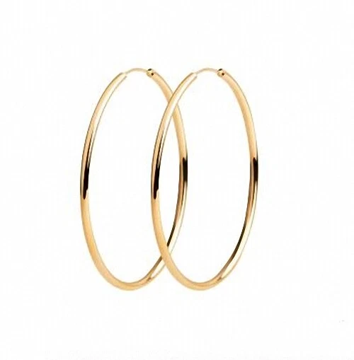 BIJOUXIA Boucles D'oreilles Créoles 4 CM En Plaqué or 18 Carats