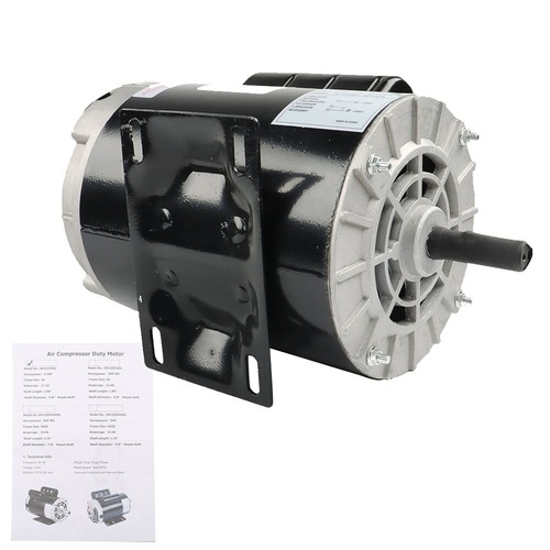 Electric Motor Compressor Duty 56Frame 1 Phase 5/8" Shaft 230V 3.7HP 3450RPM New - Picture 3 of 13