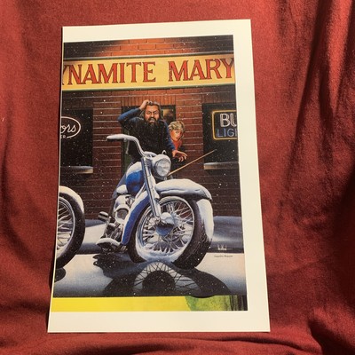DYNAMITE MARY S Easyriders Harley Davidson David Mann Poster Print