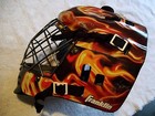 Franklin Goalie Mask Street Extreme Comp Gfm100 Back Plate Flames Metal Cage