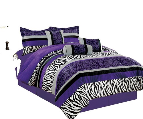 Holawakaka Kids Space Star Comforter Set - Twin Size Ombre Red & Purple Glitter Bedding - View #6
