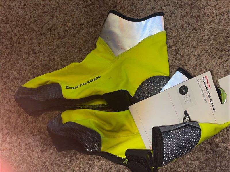 NEW Bontrager L S1 Halo Softshell Cycling Shoe Cover Windproof Reflective Lot 2