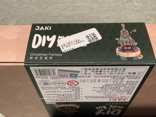 JAKI DIY Rotating Music Box Merry Christmas Tree Building Block Kit w/360 Pieces - Picture 3 of 20