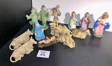 13 Nativity Figurines Assorted Italy Vintage
