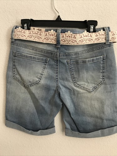 MUDD STRETCH JEAN SHORTS GIRLS SIZE 12 Blue (APO-184-7) - Picture 2 of 7
