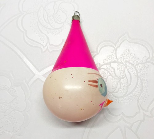 Vintage glass Christmas tree Ornament Buratino Pinocchio - USSR soviet - Picture 4 of 7