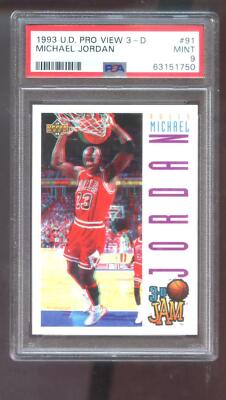 1993-94 Upper Deck Pro View 3-D Jam #91 Michael Jordan PSA 9